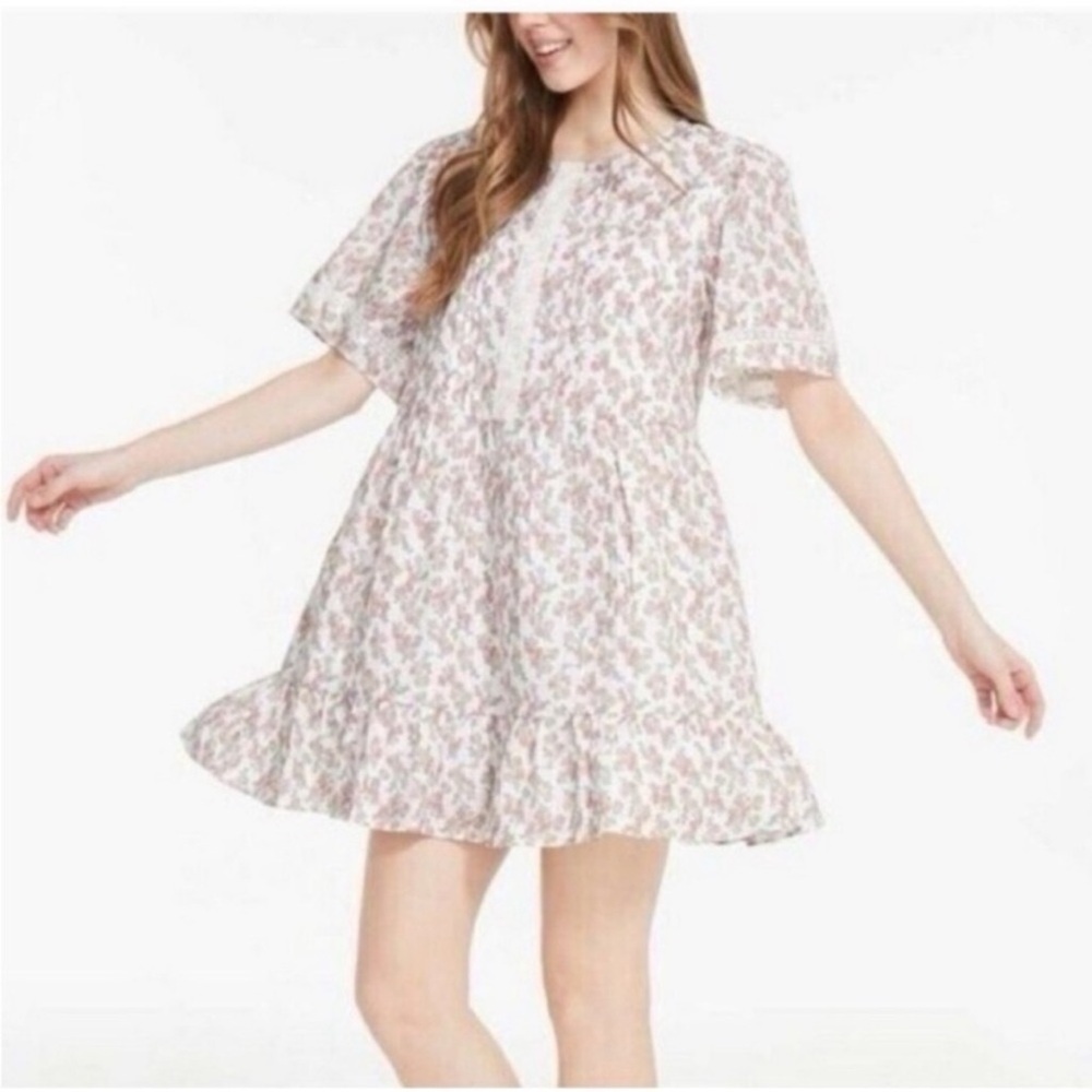 Jillian Harris X Joe Fresh Tiered Cotton Floral Mini Dress - Size Medium